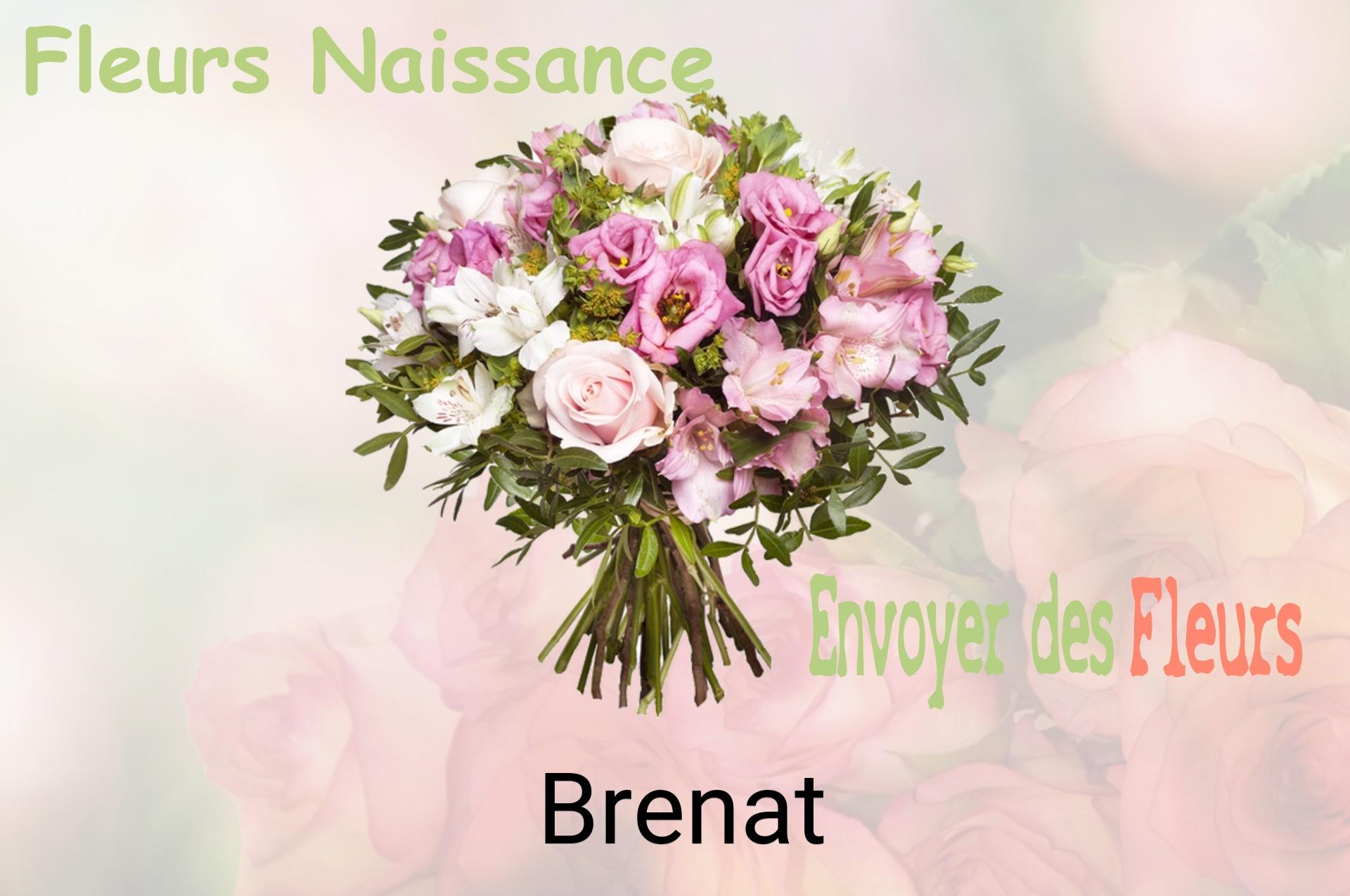 Bouquet de fleurs de naissance livré à Brenat
